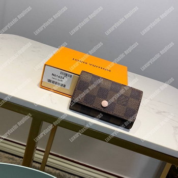 Replica LV 6 Key Holder Damier Canvas Pink