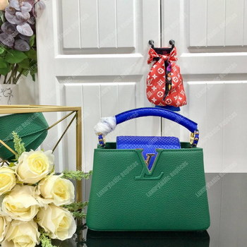 Replica LV Capucines Mini Taurillon Python Vert