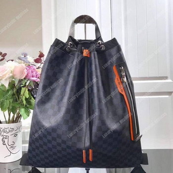 Replica LV Drawstring Backpack Damier Colbat Race