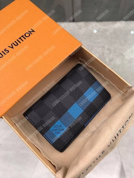 Replica LV Pocket Organizer Damier Graphite Blue Stripe