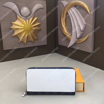 Replica LV Zippy Organizer Epi Leather White