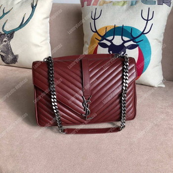 Replica Saint Laurent Large College In Dark Red