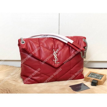 Replica Saint Laurent Loulou Puffer Medium Bag In Quilted Lambskin Eros Red