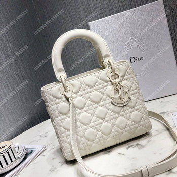 Replica Lady Dior Ultra Matte Medium Bag White