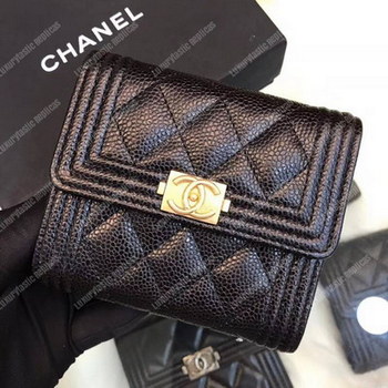 Replica Chanel Boy Small Flap Wallet Black