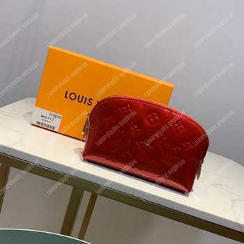 Replica LV Cosmetic Pouch Monogram Vernis Leather Cherry