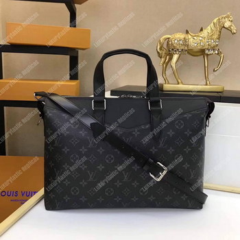 Replica LV Briefcase Explorer Monogram Eclipse Canvas