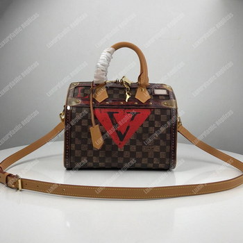 Replica LV Speedy Bandouliere 25 Damier Time Trunk