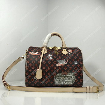 Replica LV Speedy Bandouliere 30 Catogram BrownOrange