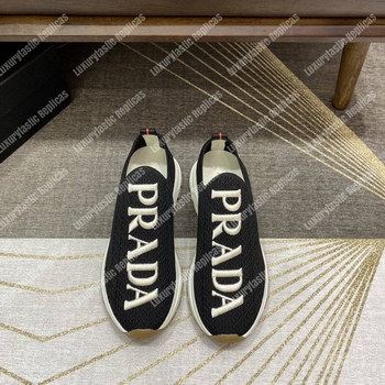 Replica Prada Knit Sneakers Black