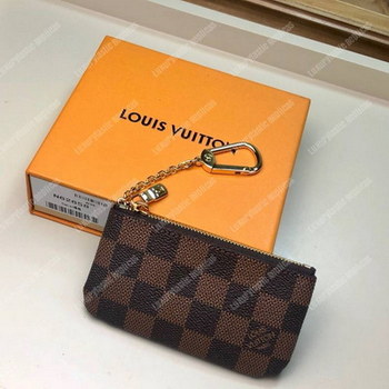 Replica LV Key Pouch Damier Ebene Canvas