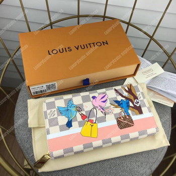 Replica LV Zippy Wallet Damier Azure Bird Print