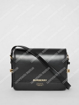Replica Burberry Small Two tone Leather Grace Bag Black