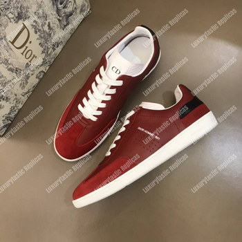 Replica Dior “B01” Sneaker Red Suede CalfskinRed Smooth Calfskin