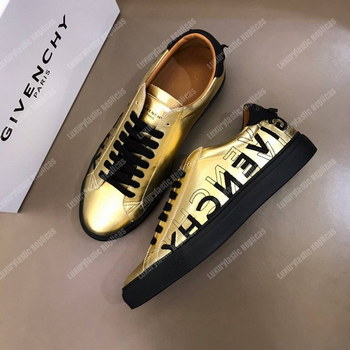 Replica Givenchy Shading Sneakers In Metallized Leather Gold