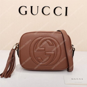Replica Gucci Soho Small Leather Disco Bag Rose Beige
