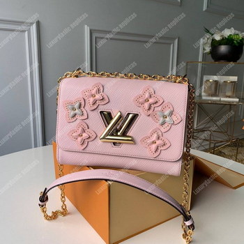 Replica LV Twist MM Epi Flower Tinsel Rose Ballerine