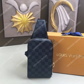 Replica LV Geronimos Messenger Bag Damier Graphite