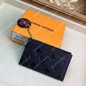 Replica LV Zipped Card Holder Monogram Navy Purple