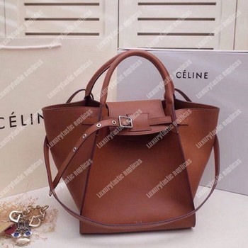 Replica Celine Small Big Bag With Long Strap In Smooth Calfskin Tan