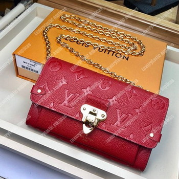 Replica LV Vavin Chain Wallet Scarlet Red