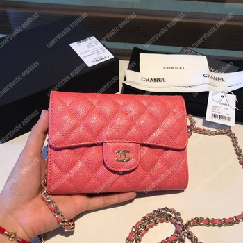 Replica Chanel Classic Clutch With Chain – CWC Caviar Pink Silver Toned