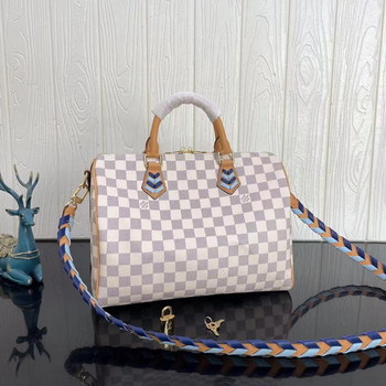 Replica Good Price Louis Vuitton Speedy Bandouliere 30 Damier Azur Canvas Tote N50054 For Womens Replica