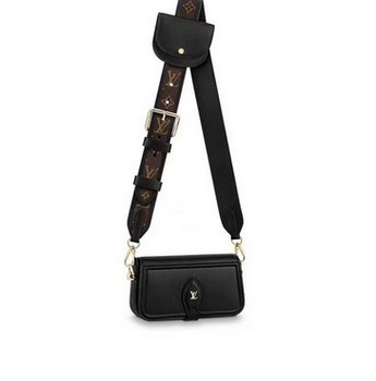 Replica Original Copy Louis Vuitton M69841 Officier Cowhide leather and Monogram Coated Canvas Strap