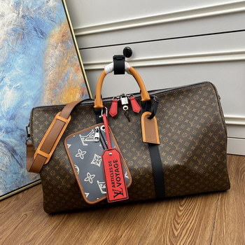 Replica NEW Replica Louis Vuitton M56855 Keepall Bandouliere 50 Monogram Coated Canvas and Cowhide Leather
