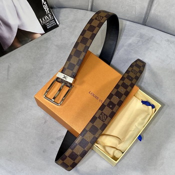 Replica Cheap Replica Louis Vuitton Men Leather Belt Width 35cm 107