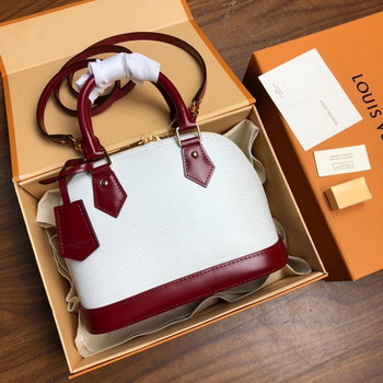 Replica Original Copy Louis Vuitton Alma PM Epi Leather White and Red