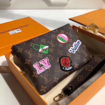 Replica Top Quality Louis Vuitton M63447 Women City Pouch Monogram Coated Canvas Exterior