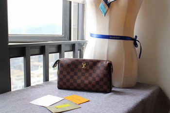 Replica Replica Louis Vuitton M61699 Men Pouch With Lock Damier Ebene