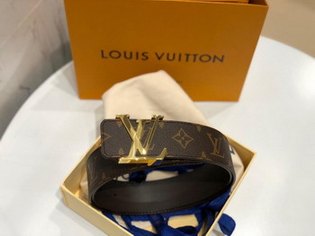 Replica Cheap Replica Louis Vuitton Linitiales Damier Graphite Men Leather Belt Width 4cm M9808S 062