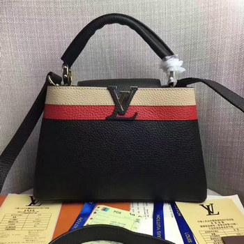 Replica Louis Vuitton M42924 Capucines MM Taurillon Leather Black