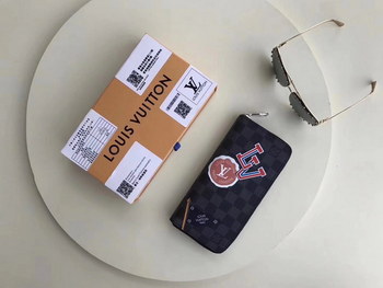 Replica Louis Vuitton N64443 LV League Wallet Damier Graphite Coated Canvas