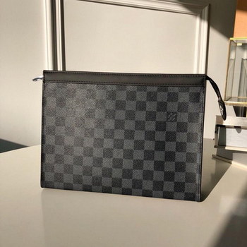 Replica Replica Louis Vuitton Men Pochette Voyage MM Damier Graphite Canvas N41696