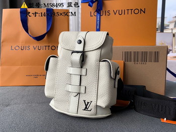 Replica Good Reviews Louis Vuittion M58493 CHRISTOPHER XS Backpack White Taurillon Leather