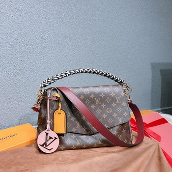 Replica Replica Louis Vuitton M43953 Women Beaubourg MM Monogram Coated Canvas Dark Red