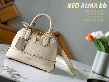 Replica Good Price Louis Vuitton M44829 NEO ALMA BB Monogram Empreinte Embossed Leather Cream
