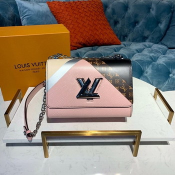 Replica AAA Louis Vuitton M67799 Twist Compact Wallet with a stripe in Iconic Monogram Pattern Pink