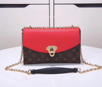 Replica Louis Vuitton M43713 Saint Placide Chain Bag Monogram Coated Canvas and Cowhide Leather