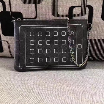 Replica Louis Vuitton M64449 Ipad Pouch Monogram Eclipse Coated Canvas Exterior