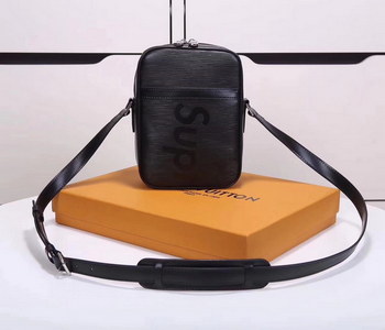 Replica Louis Vuitton M53417 Men Supreme Shoulder Bag Epi Leather Black