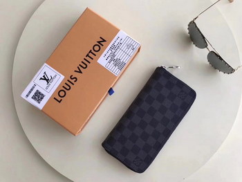 Replica Louis Vuitton N63305 Men Zippy Wallet Vertical Damier Graphite Neva