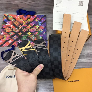Replica Cheap Replica Louis Vuitton Men Leather Belt Width 4CM 124