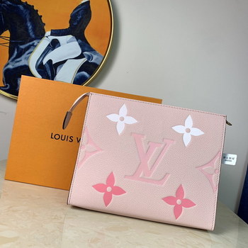 Replica Replica Louis Vuitton M80504 Toiletry Pouch 26 Embossed Cowhide Leather Pink