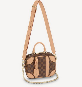 Replica Replica Louis Vuitton N50065 Valisette Souple BB Handbag Damier Ebene Coated Canvas Natural Beige