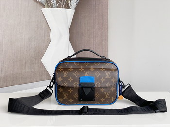 Replica Replica Louis Vuitton M45863 S Lock Messenger Monogram Macassar Blue