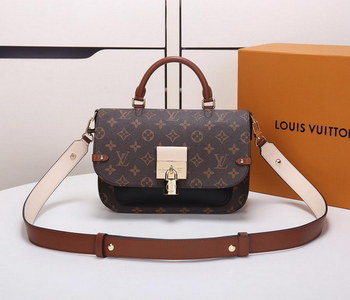 Replica Replica Louis Vuitton M44354 Women Vaugirard Monogram Coated Canvas and Grained Leather Noir